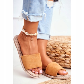 FJ1 Női klasszikus velúrpapucsok Teve Nézz rám barna 2