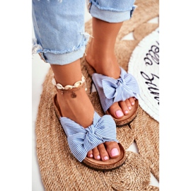 FRJ Női papucs Pin-up íjakkal Kék Magnólia 1