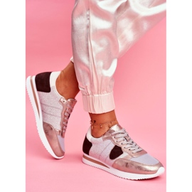 Moow Női sportcipő csillogó ezüst Nagyon szép bézs sokszínű sárga 2