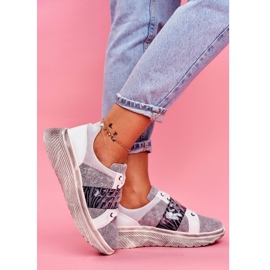 Sportcipő Női bőrcipő Maciejka 04448-03 fehér szürke 1
