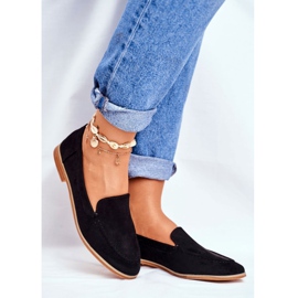 SEA Női Brogues Slip On Suede Black Twinky fekete 1