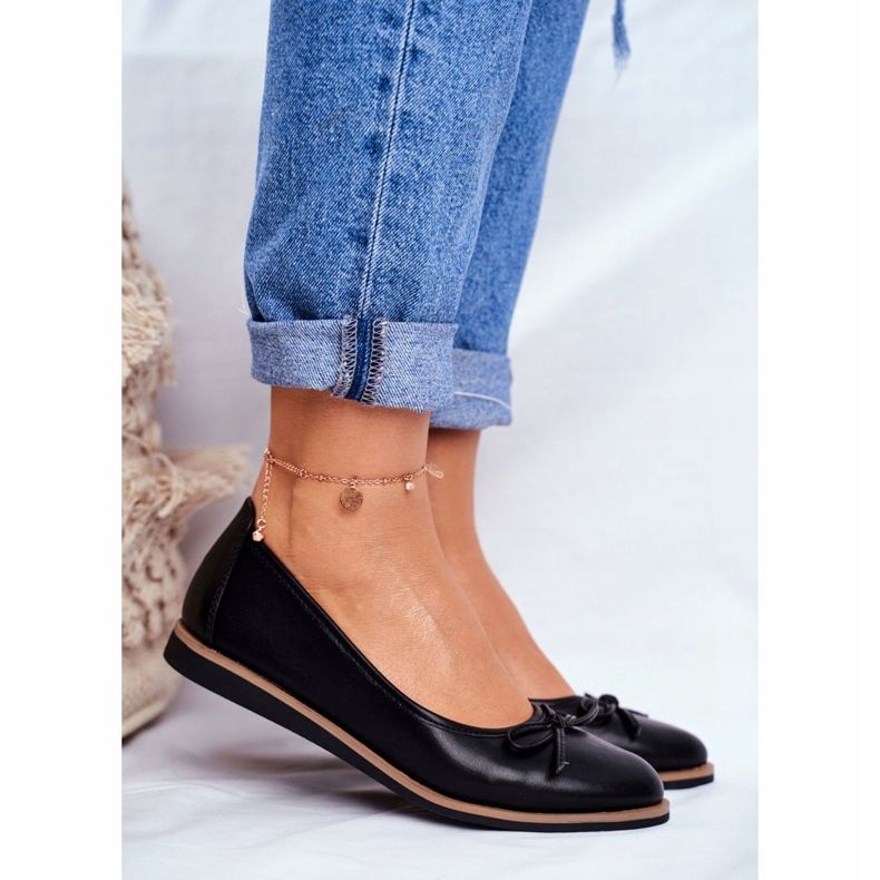 Női balerinák Sergio Leone Black BL612 fekete 2