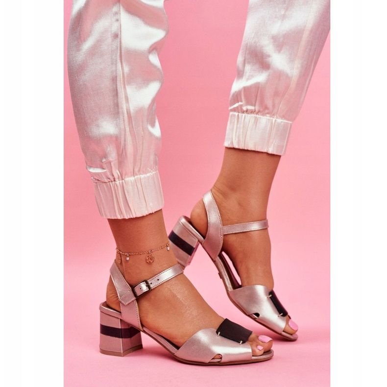 Női szandál Maciejka Bőr Arany 04120-25 / 00-5 fekete sárga 1