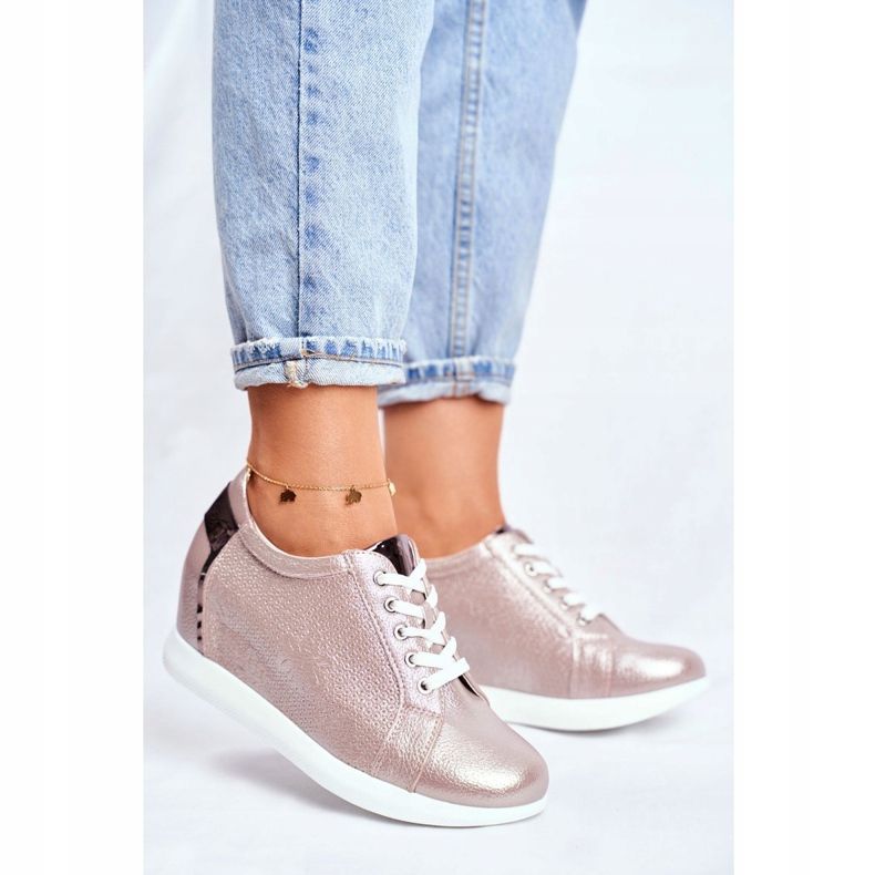 Sergio Leone Beige Sparkle SP235 női tornacipő bézs 1