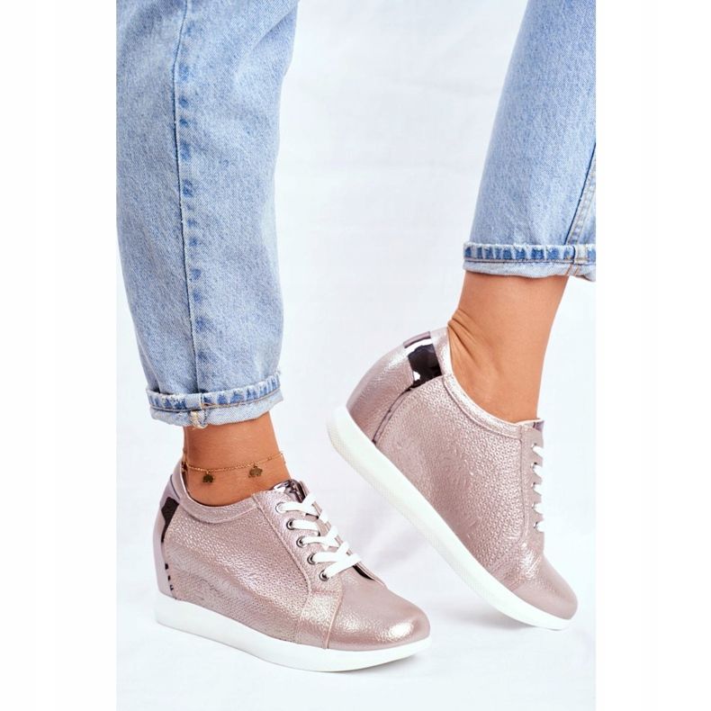 Sergio Leone Beige Sparkle SP235 női tornacipő bézs 2