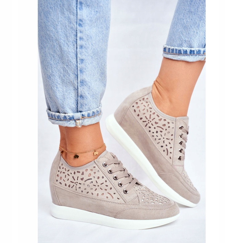 Női Sergio Leone cipők szürke áttört PB122 1