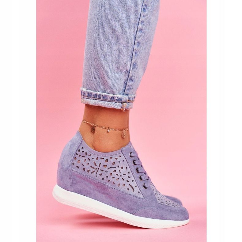 Női cipők Sergio Leone Openwork Blue PB122 kék 1