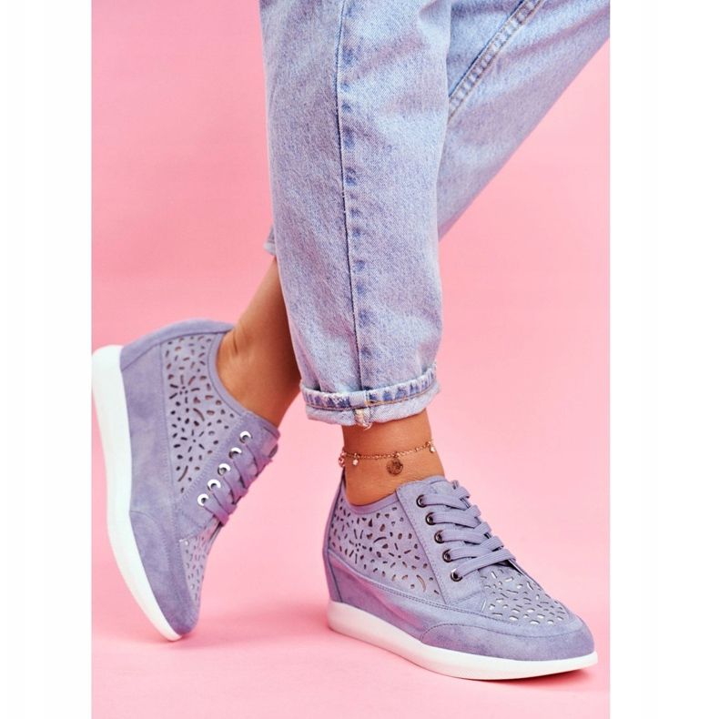 Női cipők Sergio Leone Openwork Blue PB122 kék 2