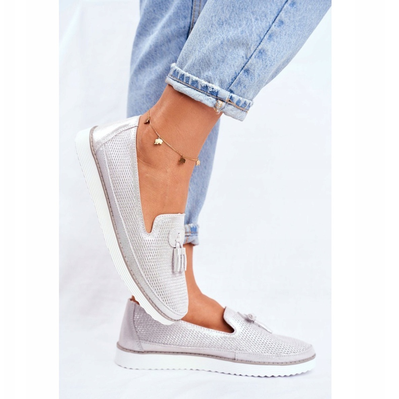 EVE Női cipők Bőr ezüst Amore Mio szürke 1