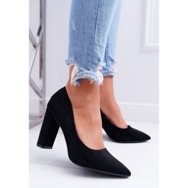 SEA Női szivattyú a sarkán Velúr fekete eper 1