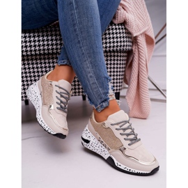 Női sportcipő Vastag talp Bézs Nokien 2