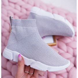 FRROCK Gyermek ifjúsági sportcipő Brocade Silver Deva szürke 1