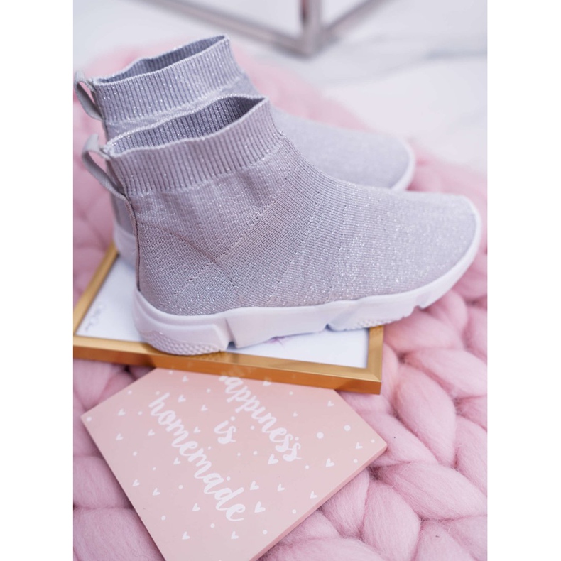 FRROCK Gyermek ifjúsági sportcipő Brocade Silver Deva szürke 2