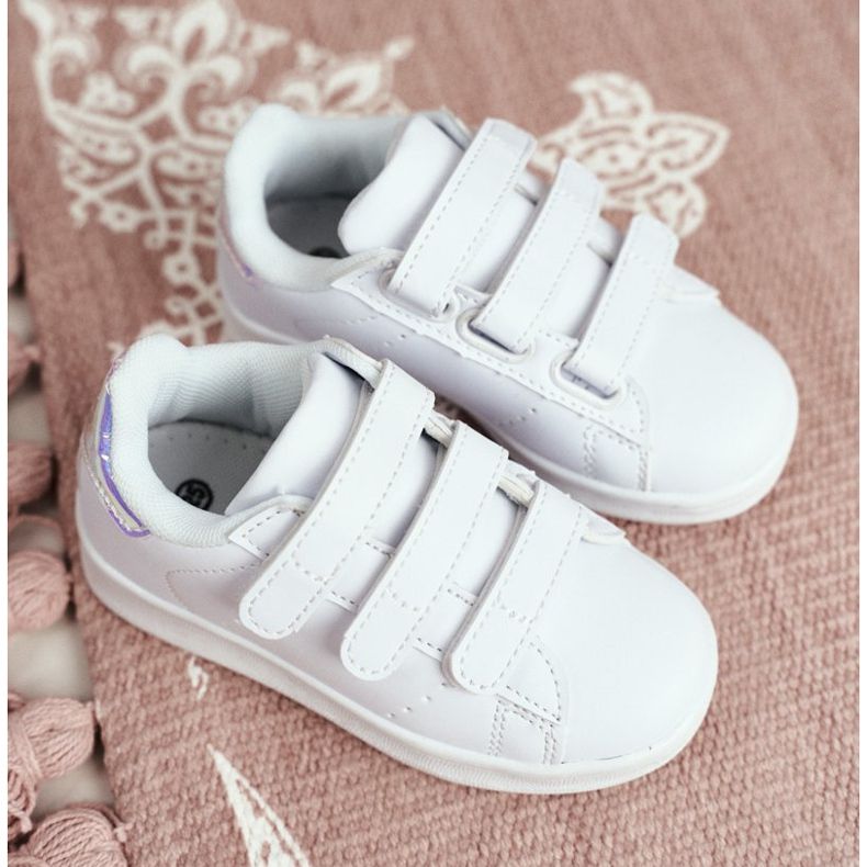 FRROCK Sportcipő Gyermek ifjúsági tépőzárral Fehér és Ezüst Fifi 1