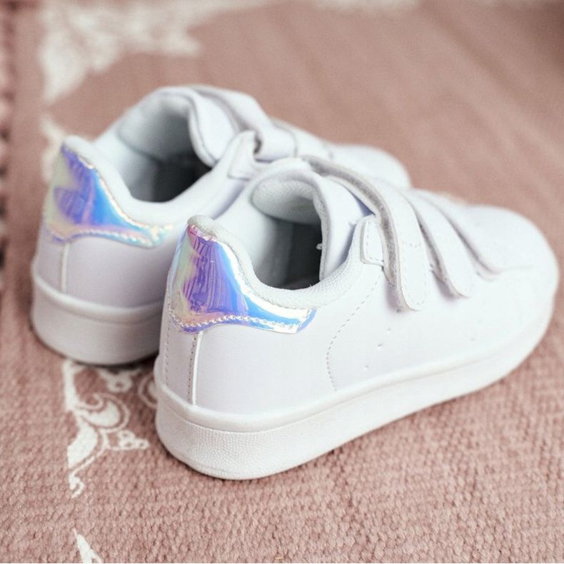 FRROCK Sportcipő Gyermek ifjúsági tépőzárral Fehér és Ezüst Fifi 2