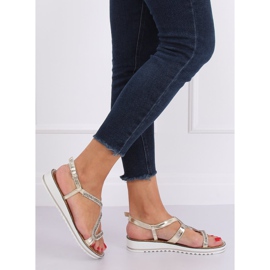 Aszimmetrikus arany szandál ZY178 L.GOLD aranysárga 2