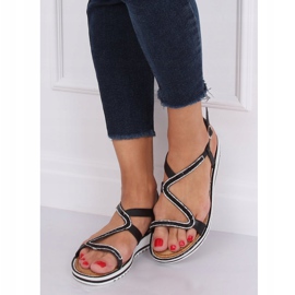 Fekete ZY178 Fekete aszimmetrikus szandál 2