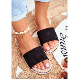 FRJ Klasszikus női papucs Velúr Fekete Nézz rám 1