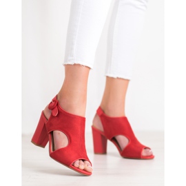 Weide Épített szandál velúrral piros 2 Weide Épített szandál velúrral piros 2