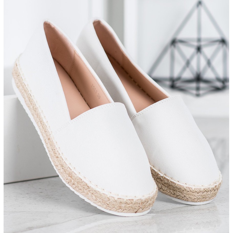 Small Swan Textil espadrillák fehér 1