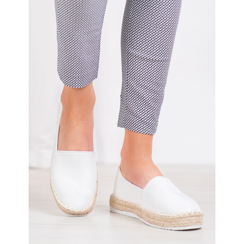 Small Swan Textil espadrillák fehér 2