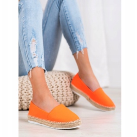 Small Swan Textil espadrillák narancssárga 1
