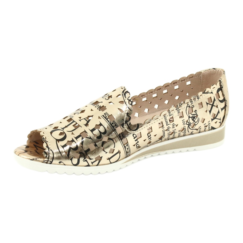 M.Daszyński Női arany balerinák Daszyński SA135-1 fekete sárga 2