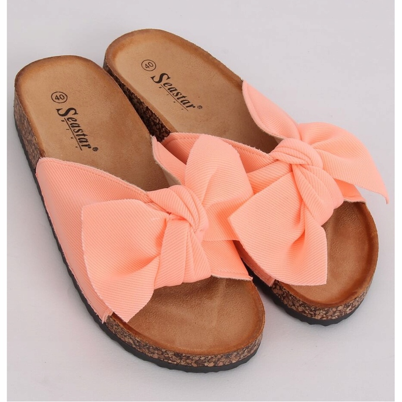 Rózsaszín CK108 Rózsaszín papucs a parafa talpon 2