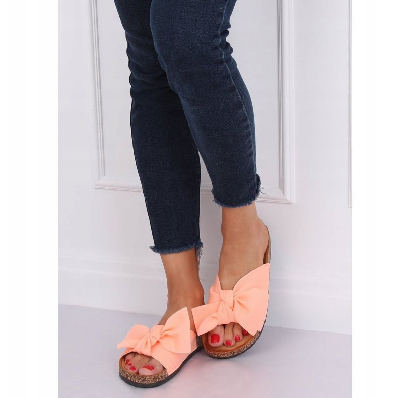 Rózsaszín CK108 Rózsaszín papucs a parafa talpon 1