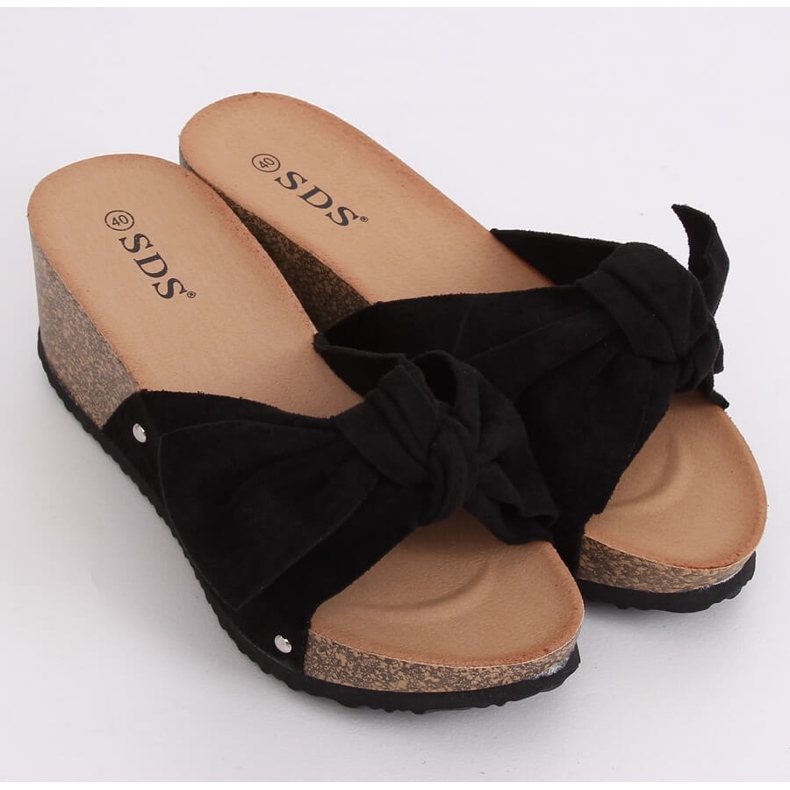 Fekete ék papucs 7862-KL Fekete 1