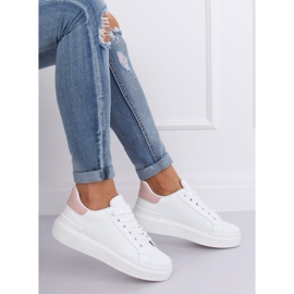 Fehér női tornacipő 85-428 WHITE / PINK rózsaszín 2