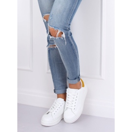 Fehér női tornacipő 85-428 FEHÉR / SÁRGA 1