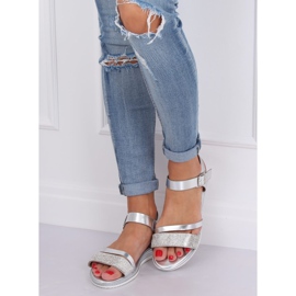 Ezüst női szandál D-118 Silver szürke 1