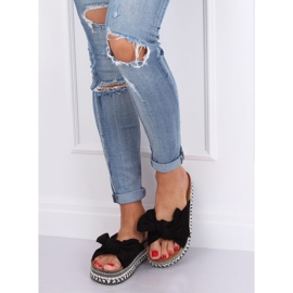 Fekete női fekete papucs LK29P Fekete 2