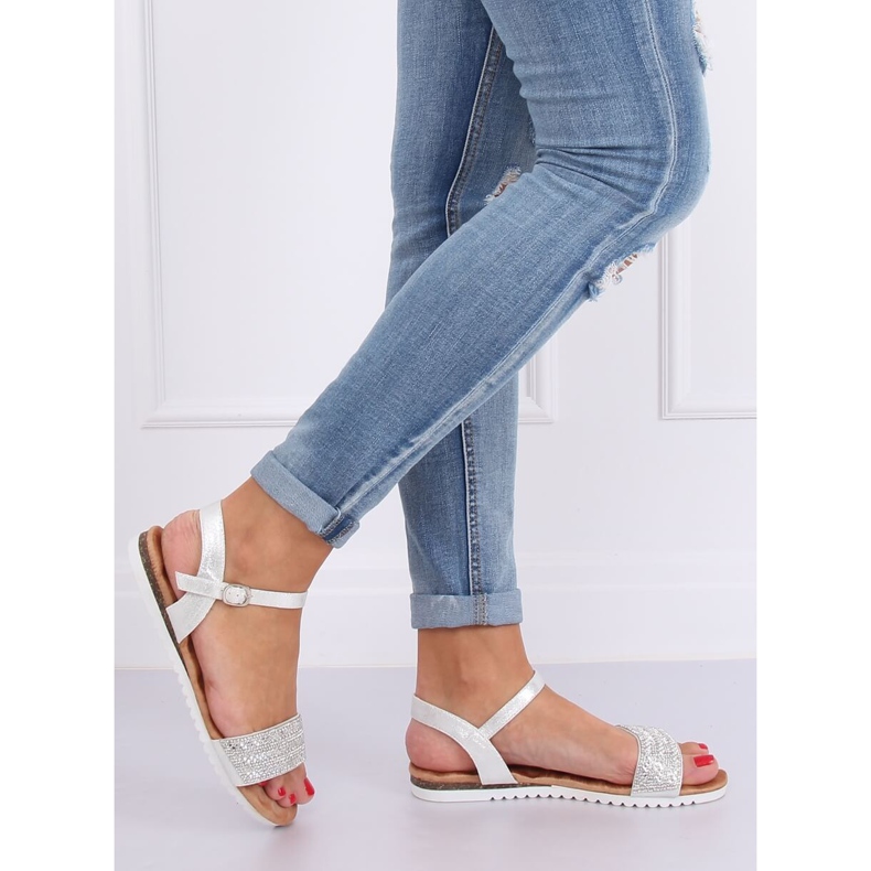 Ezüst női szandál HT-69 Silver szürke 2