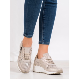 Filippo Arany cipők csillogással aranysárga 2