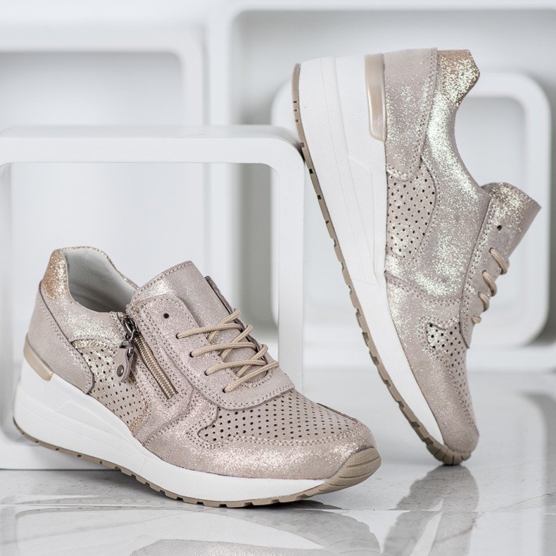 Filippo Arany cipők csillogással aranysárga 1