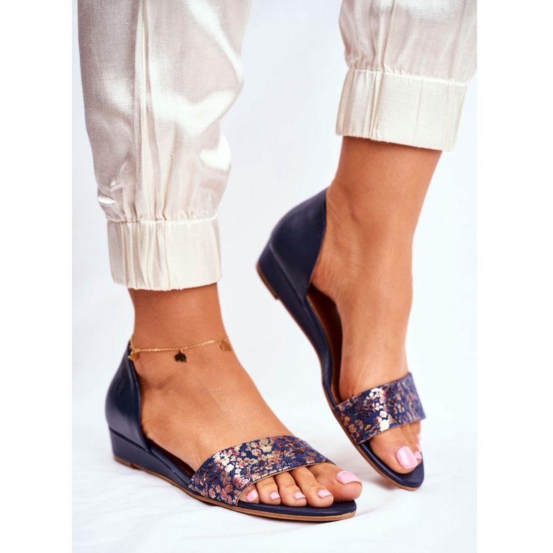 Női szandál Maciejka Bőr Navy Blue 1971 Nomara kék 1