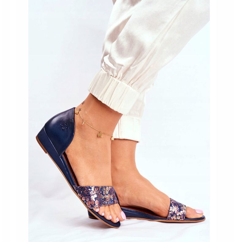 Női szandál Maciejka Bőr Navy Blue 1971 Nomara kék 2