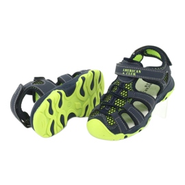 Szandálok bőrből American Club XD06 / 20 sötétkék zöld 3