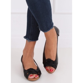 Fekete vágású balerinák CC221P Fekete 1