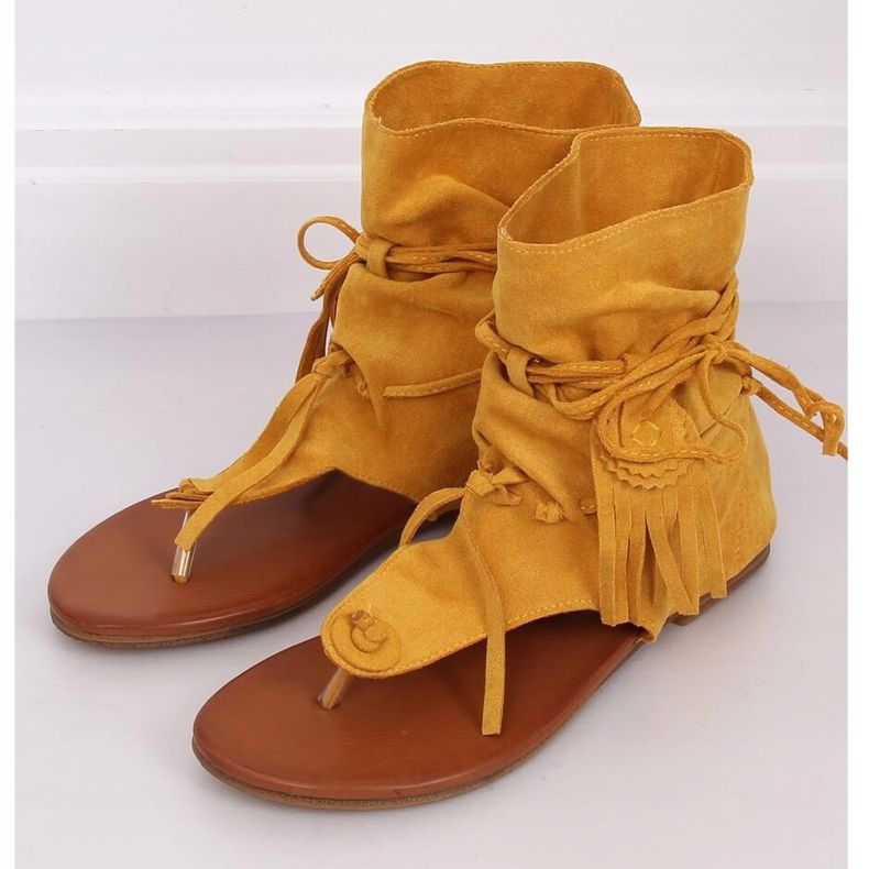 Papucsok felsőrésszel méz SL1010P Sárga 1 Papucsok felsőrésszel méz SL1010P Sárga 1