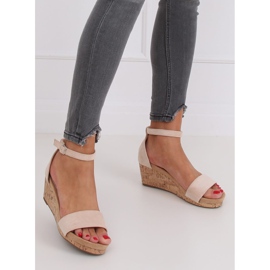 Szandál parafa ék bézs LL-228P Bézs 1