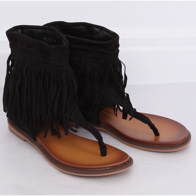 Fekete papucs felsőrésszel NS129P Fekete 2