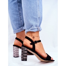 S.Barski Női szandál a sarkán Fekete Barski Baskila 2