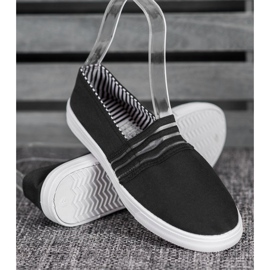 SHELOVET Kényelmes csúszós cipők fekete 2