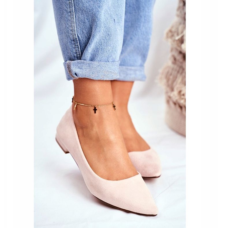 EVE Női balerinák Spitz Suede bézs Westley 2