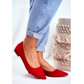 EVE Női balerinák Spitz Suede Red Westley -ben piros 1