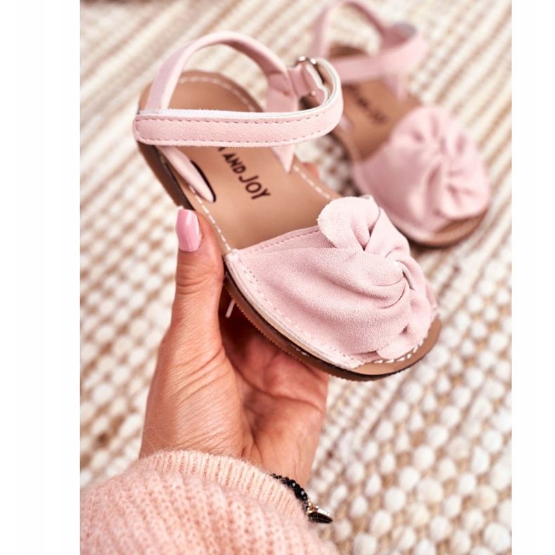 FRROCK Gyermek szandál tépőzáras rózsaszín ostoba 2