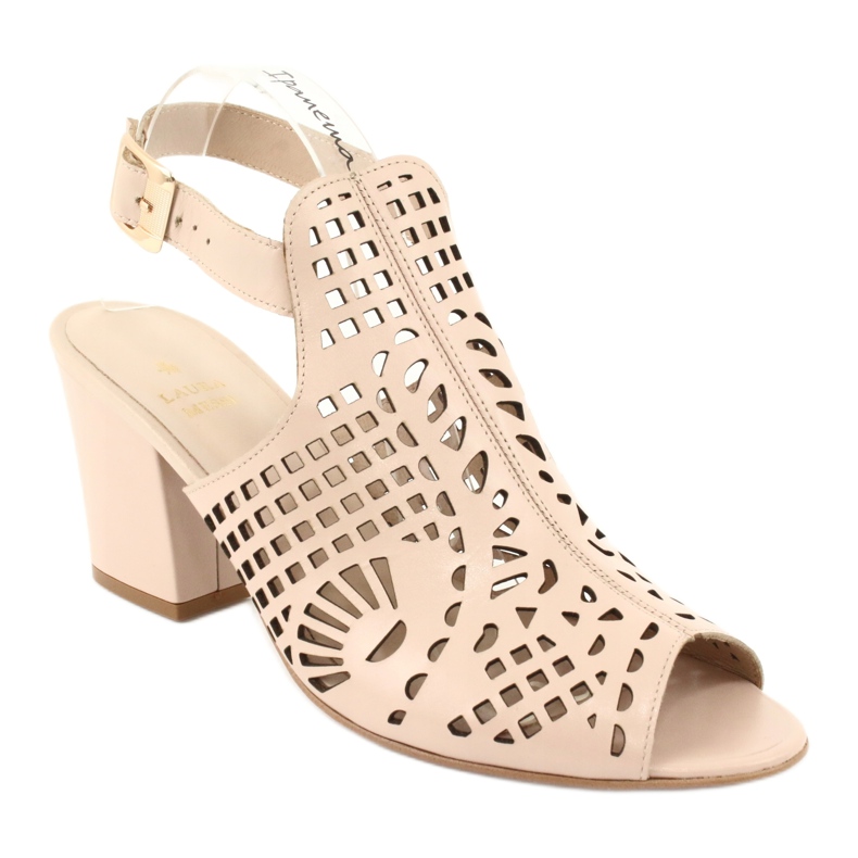 Szandálok egy bárban Laura Messi 1924 Bőr bézs Montoro rózsaszín 1